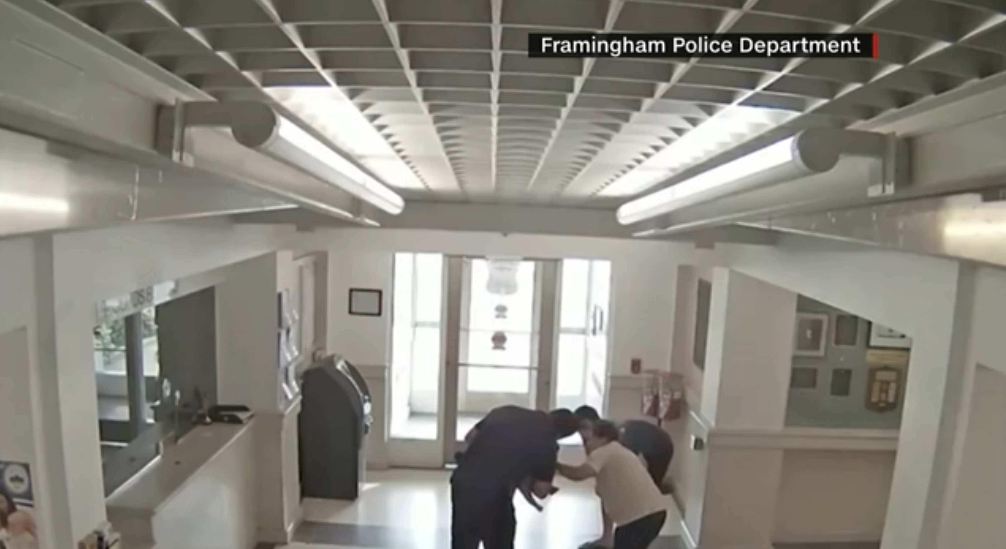 Watch: Officer helps parents save choking baby inside police station - Vimarsana News